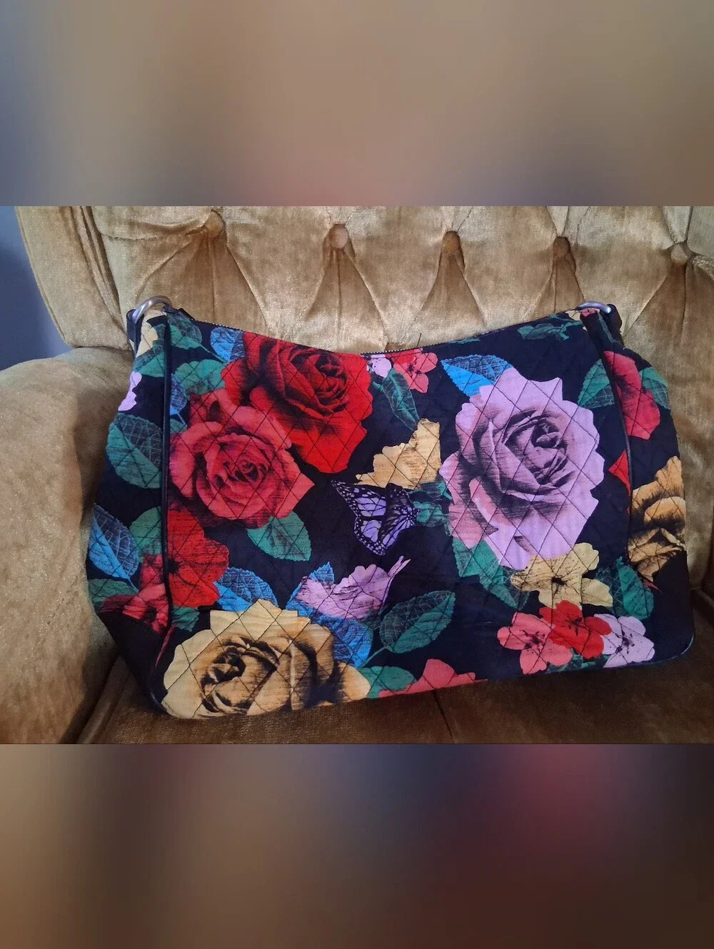 Vera Bradley Havana  Floral Quilted Shoulder Bag in Multicolor